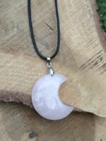 Pendentif lune quartz rose – Image 3
