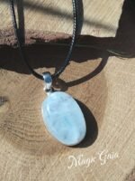 Pendentif labradorite blanche
