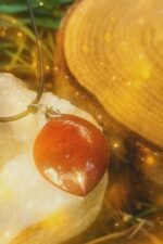 Pendentif jaspe rouge naturelle – Image 3