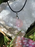 Pendentif goutte quartz rose – Image 3