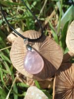 Pendentif goutte quartz rose – Image 5