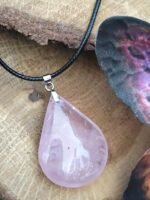 Pendentif quartz rose