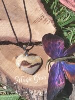 Pendentif septaria coeur