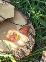Pendentif coeur ambre – Image 4