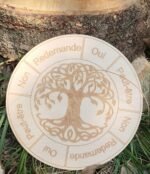 Plaque bois radiesthésie arbre de vie - 10 cm
