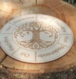 Plaque bois radiesthésie arbre de vie - 10 cm – Image 3