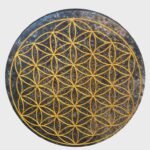 Plateau orgonite obsidienne noire fleur de vie – Image 2