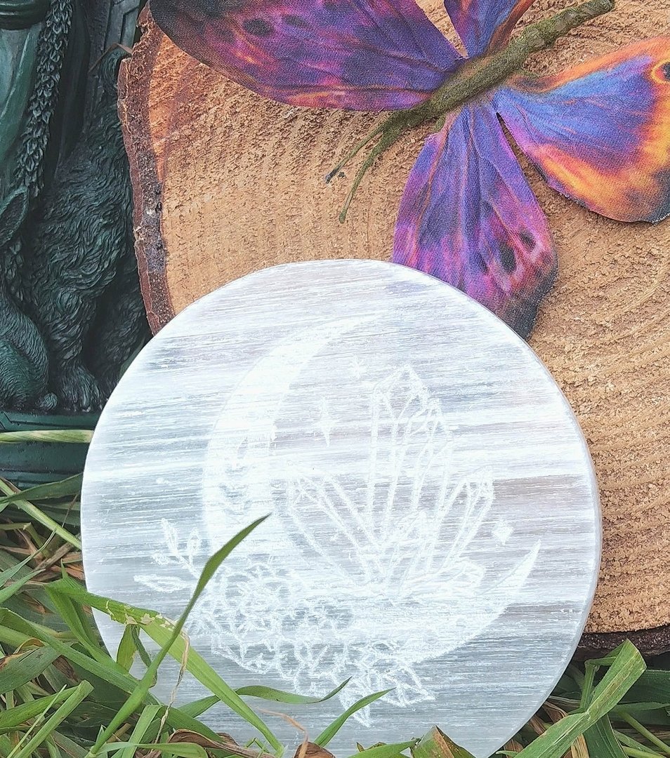 Plateau sélénite lune et ses cristaux – Image 4