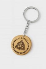 Porte - clés ou bijou de sac en bois triquetra – Image 2
