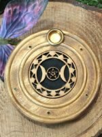 Porte - encens bois rond triple lune – Image 5