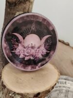 Brûleur d’encens rose triple lune