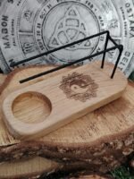Porte palo santo et sauge en bois – symbole yin & yang – Image 5