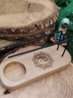 Porte palo santo et sauge en bois – symbole yin & yang – Image 4
