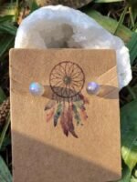 Boucles d'oreilles puces labradorite inox 304 - 6mm – Image 3