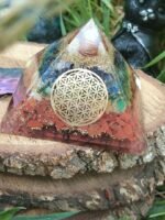 Pyramide orgonite 7 chakras fleur de vie – Image 3